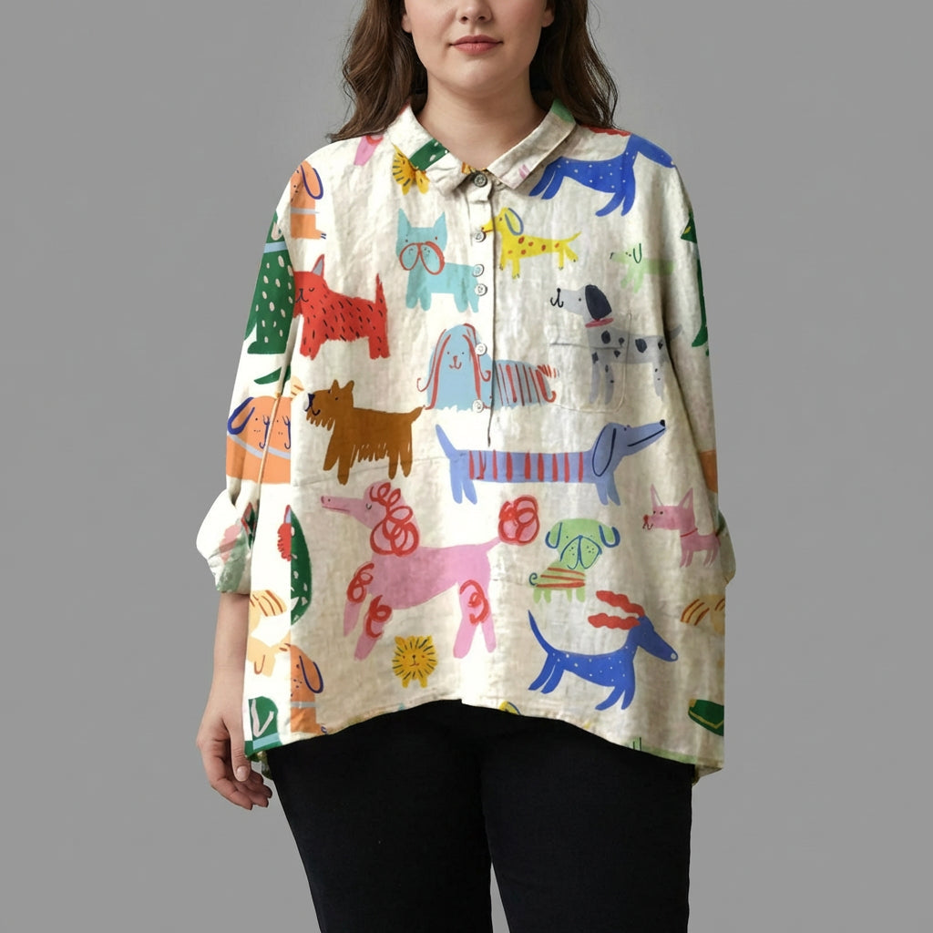 Blusa de verano elegante en lino