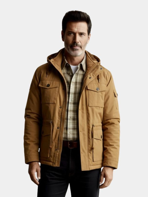 Chaqueta Bomber con Capucha y Forro Polar