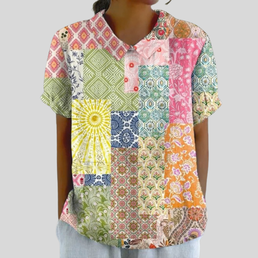 Élina™ | Blusa artística patchwork