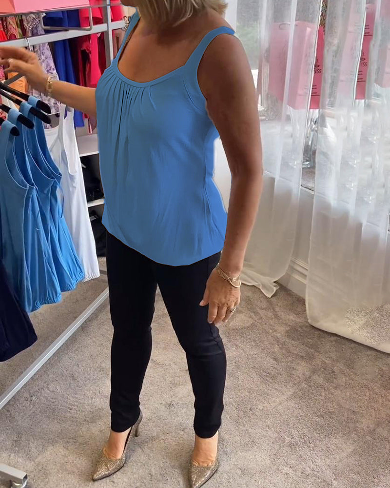 Robin™ | Top de verano sin mangas con cuello redondo