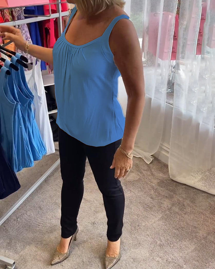 Robin™ | Top de verano sin mangas con cuello redondo