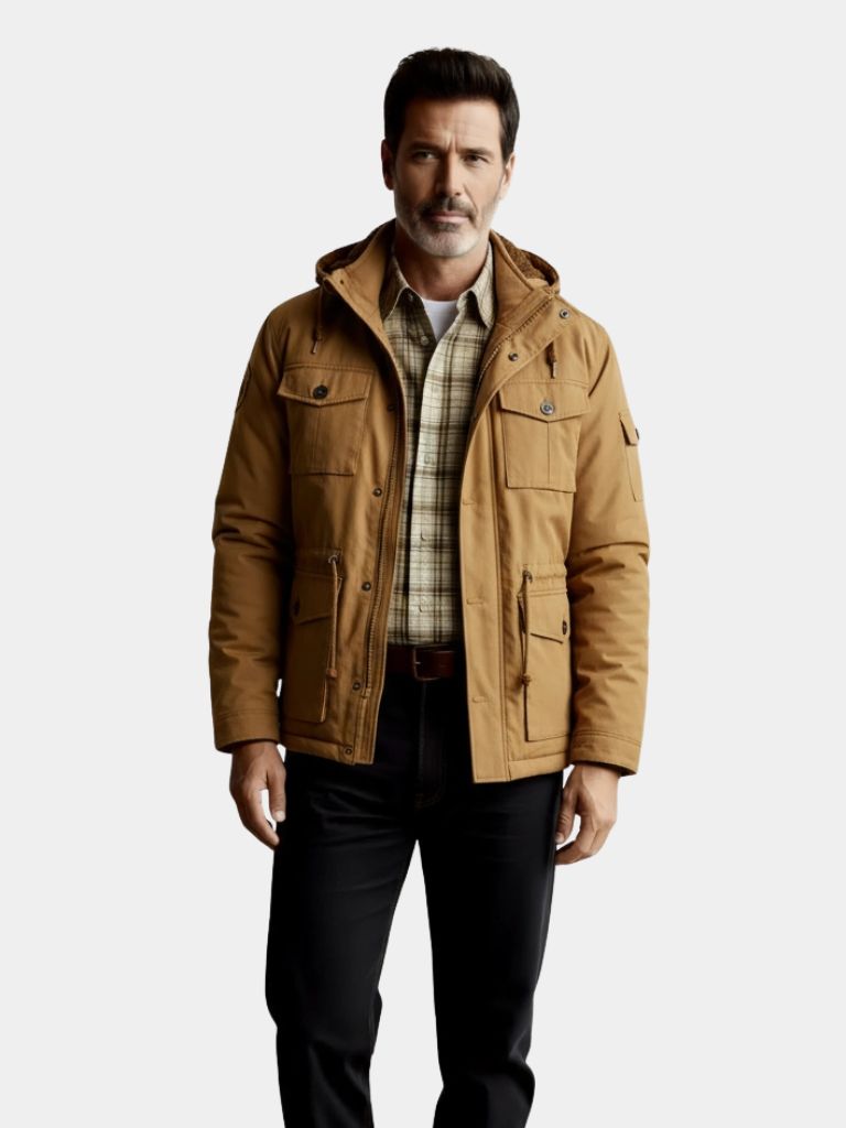 Chaqueta Bomber con Capucha y Forro Polar