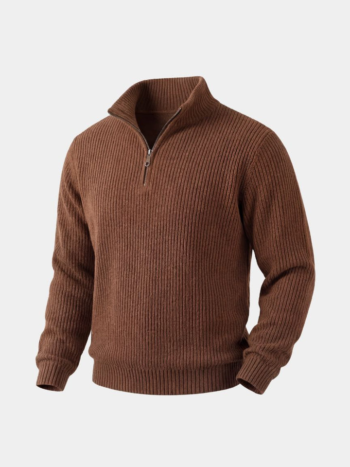 Suéter Clásico con Cuello Quarter-Zip