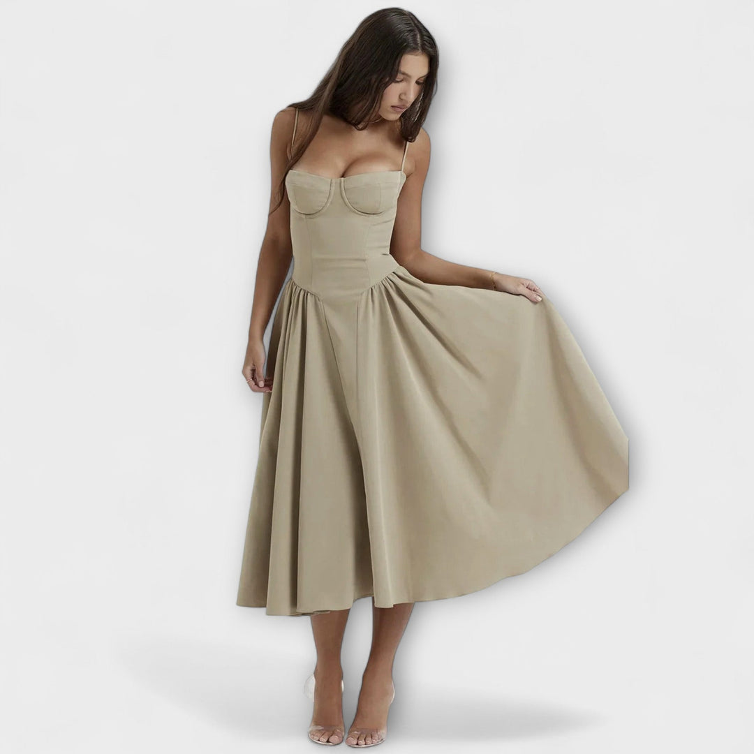 Rosalie - Elegante vestido de corsé sin mangas