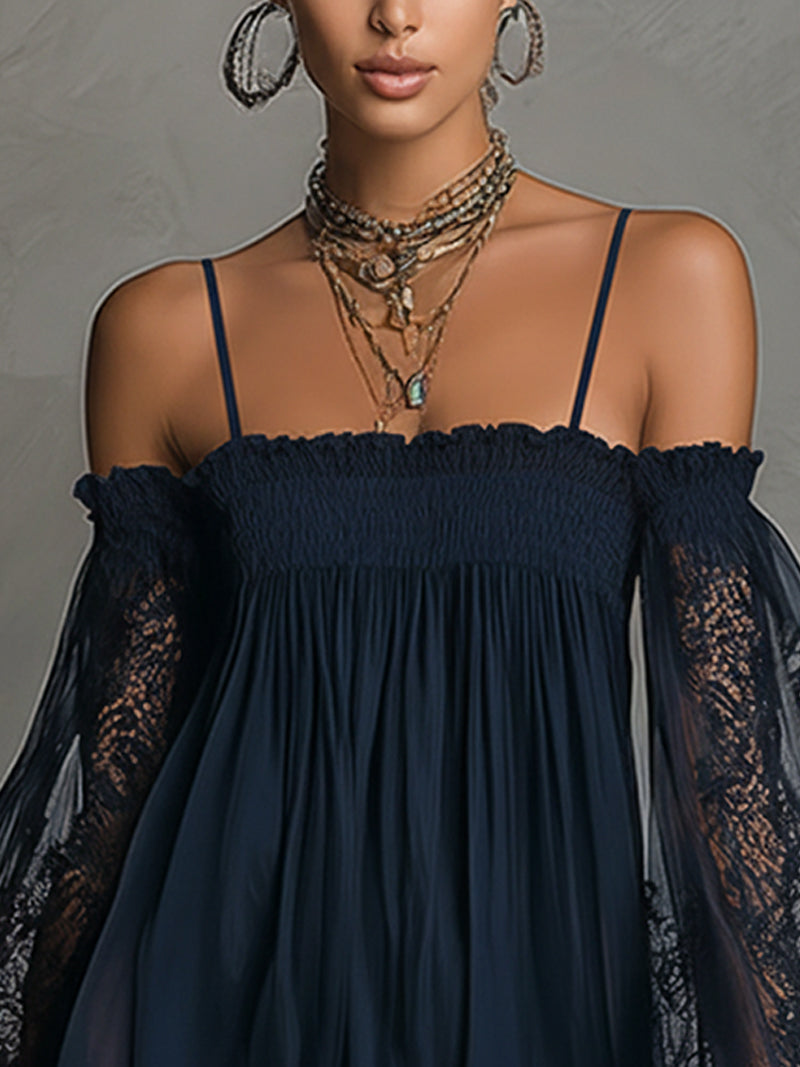 Camille | Elegante vestido mini de encaje sin mangas