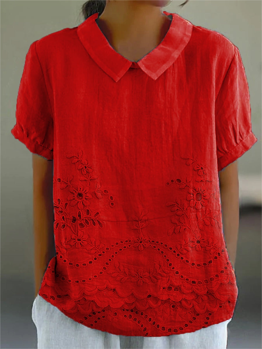 Lily™ | Camiseta bordada floral