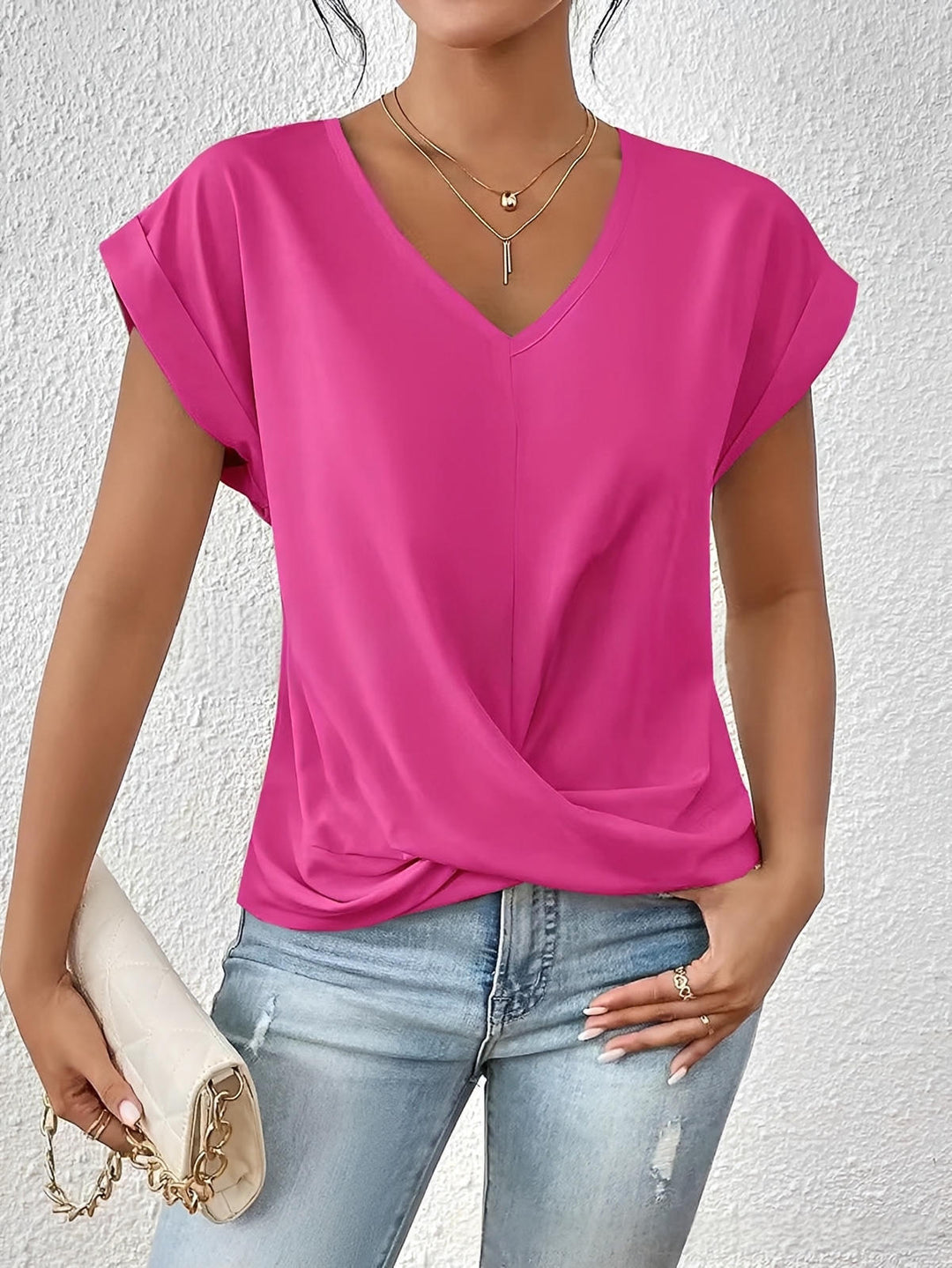 Gemma™ | Top fluido drapeado