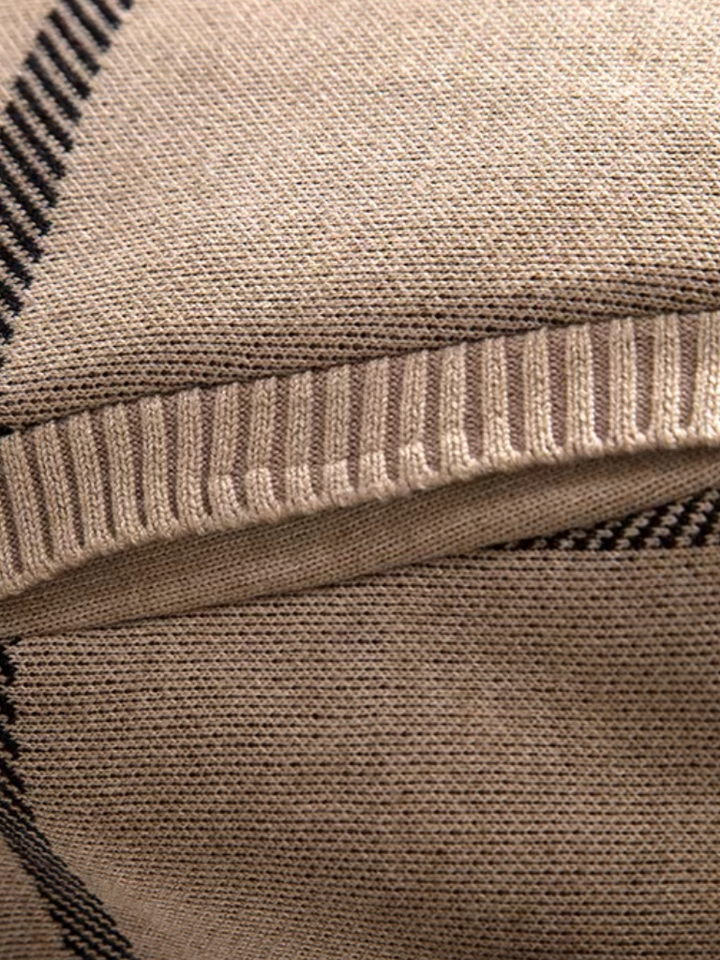 Chaqueta de Punto Grafito Simétrica