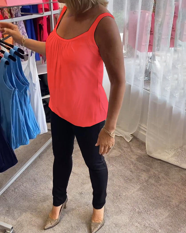 Robin™ | Top de verano sin mangas con cuello redondo
