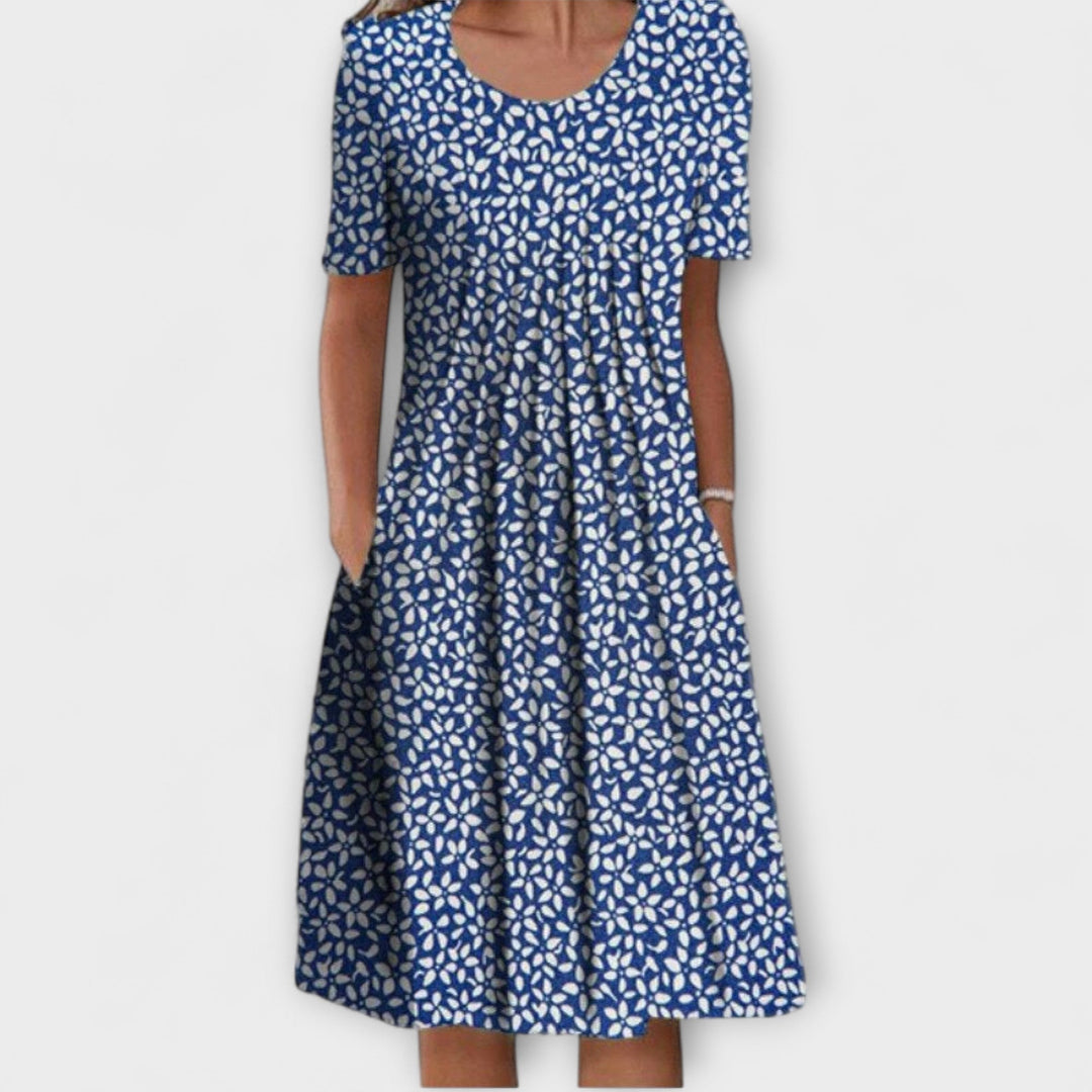Emelie – Vestido plisado elegante con control de abdomen