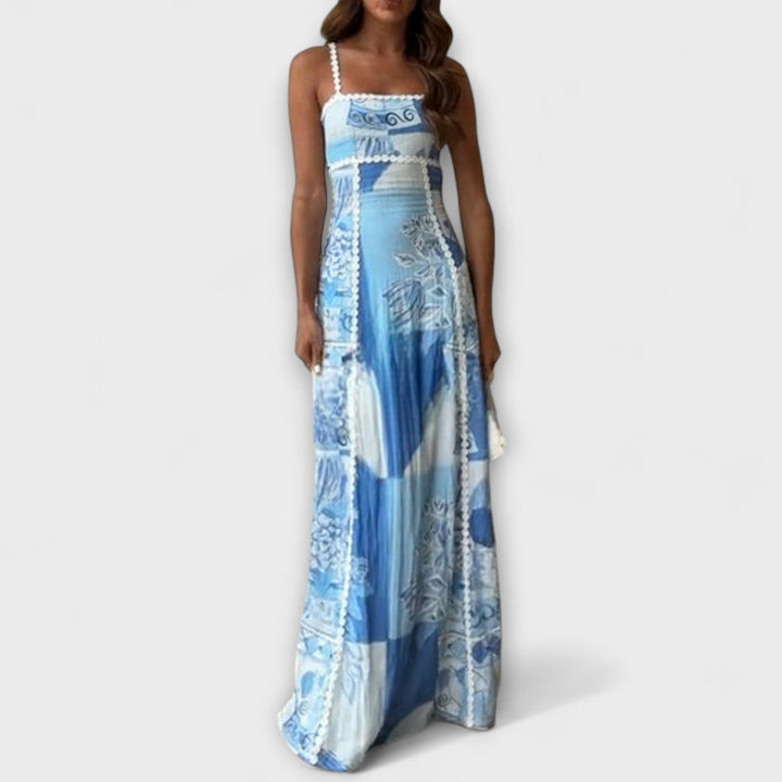 Terazza Ric Rac - Maxi vestido de lino con corte amplio