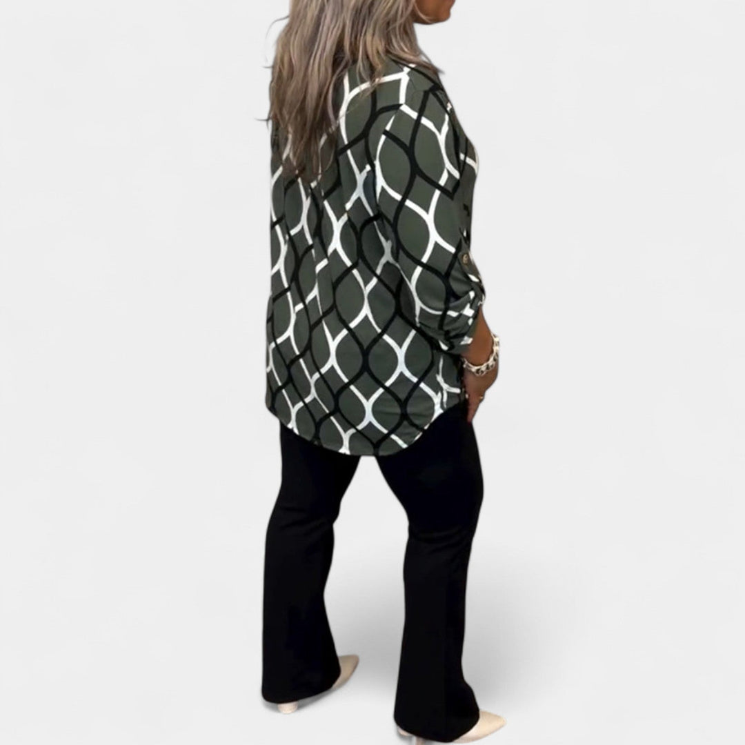 Petra – Blusa con patrón gráfico