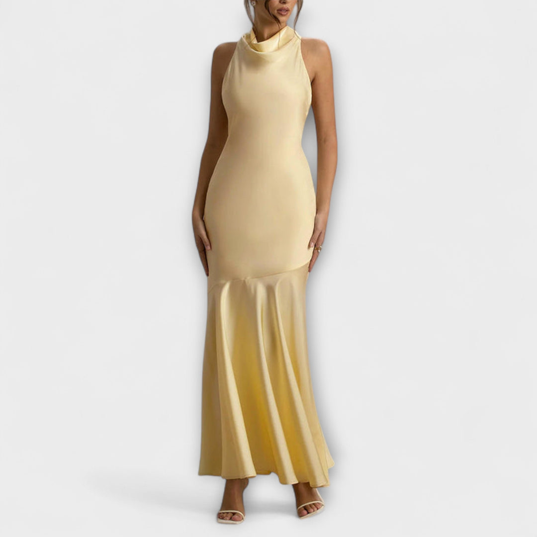 Lennon - Elegantes maxi vestido de seda