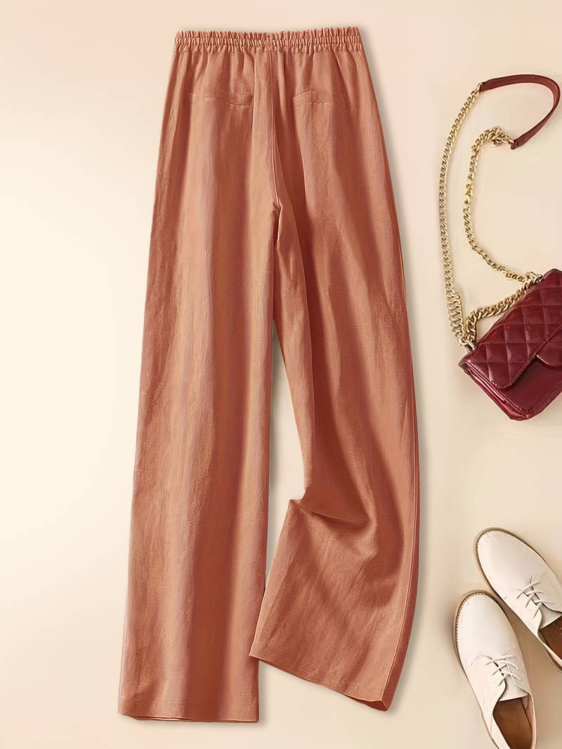 Tina - Pantalones de Lino Relax
