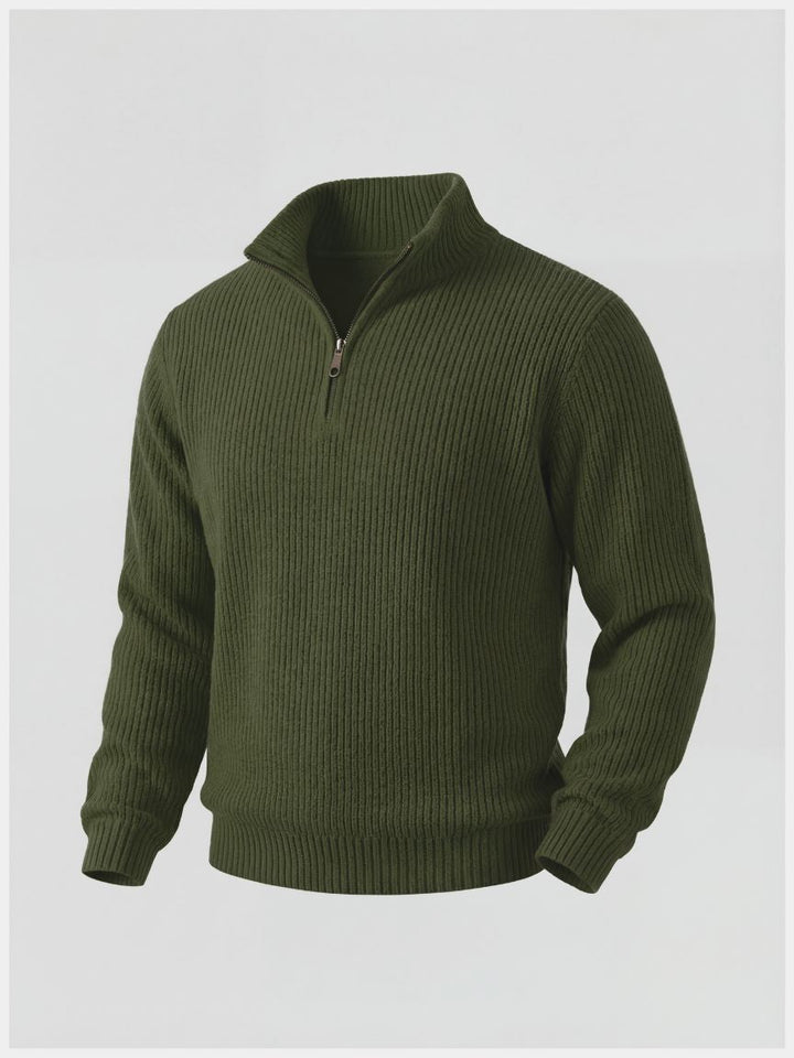 Suéter Clásico con Cuello Quarter-Zip