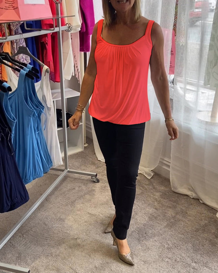 Robin™ | Top de verano sin mangas con cuello redondo