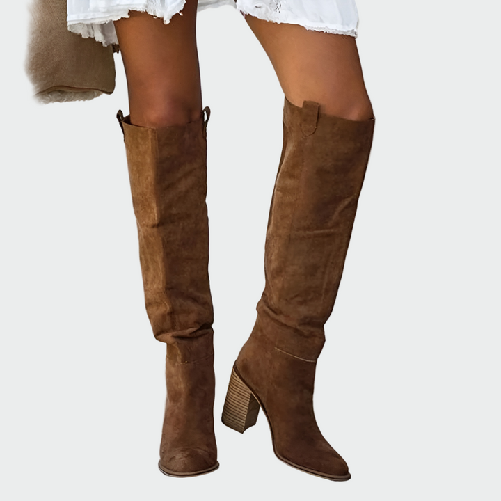 Botas ortopédicas de cuero hasta la rodilla