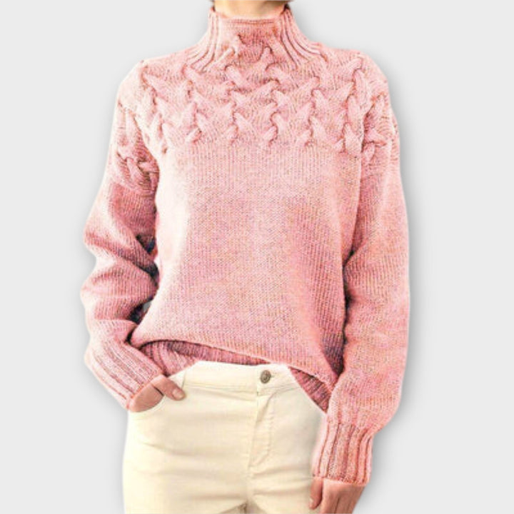 Eva - Suéter de mujer con detalle de patrón de punto