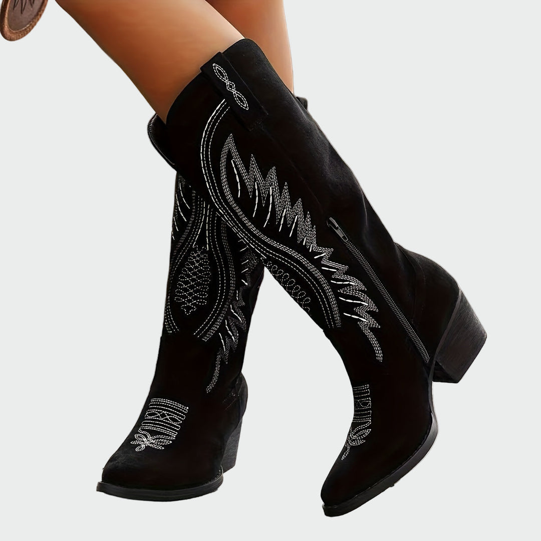 Botas vaqueras bordadas con estilo