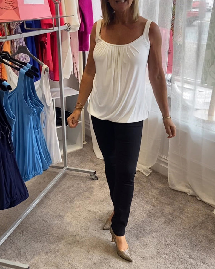 Robin™ | Top de verano sin mangas con cuello redondo