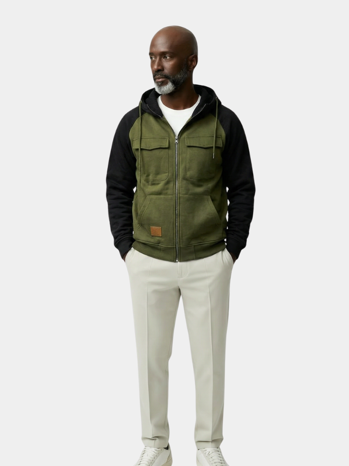 Cargo Trek Zip-Up Hoodie