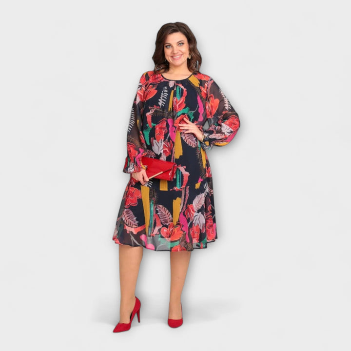 Caroline - Vestido elegante para figuras con curvas para máxima comodidad