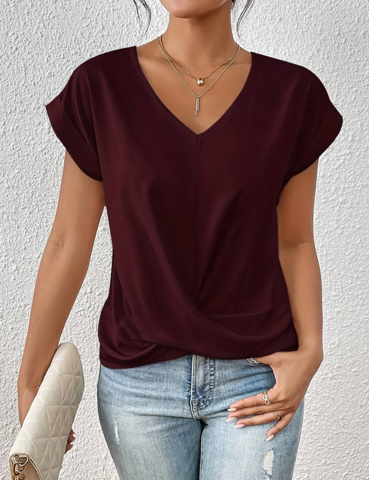 Gemma™ | Top fluido drapeado