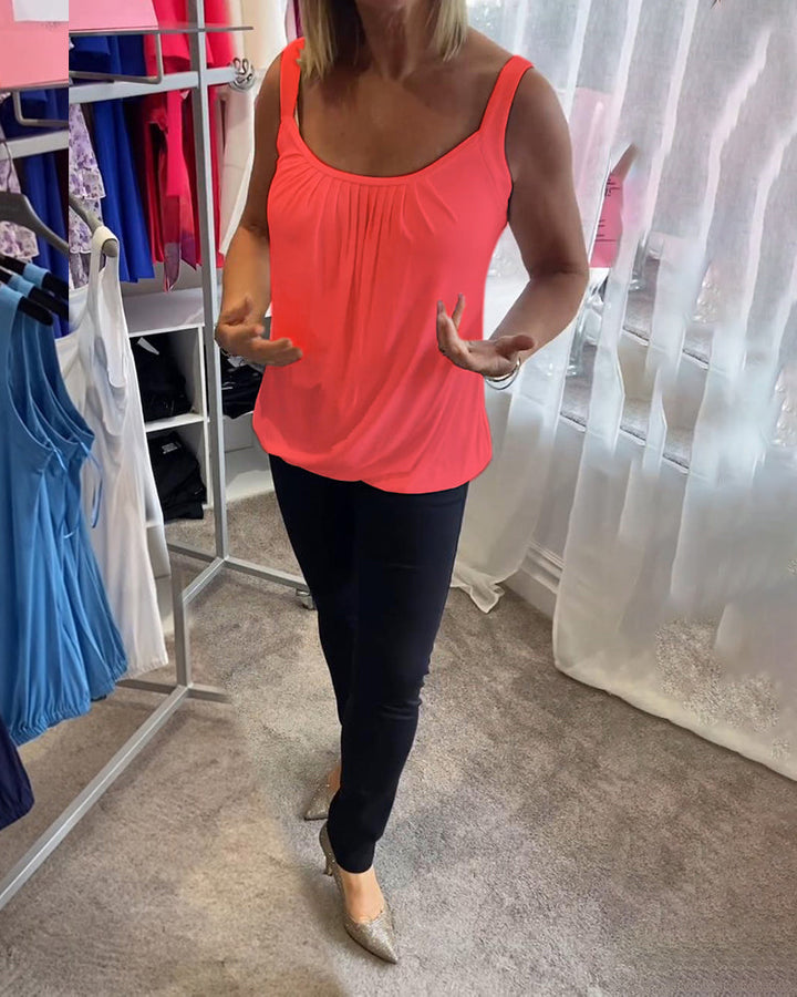 Robin™ | Top de verano sin mangas con cuello redondo