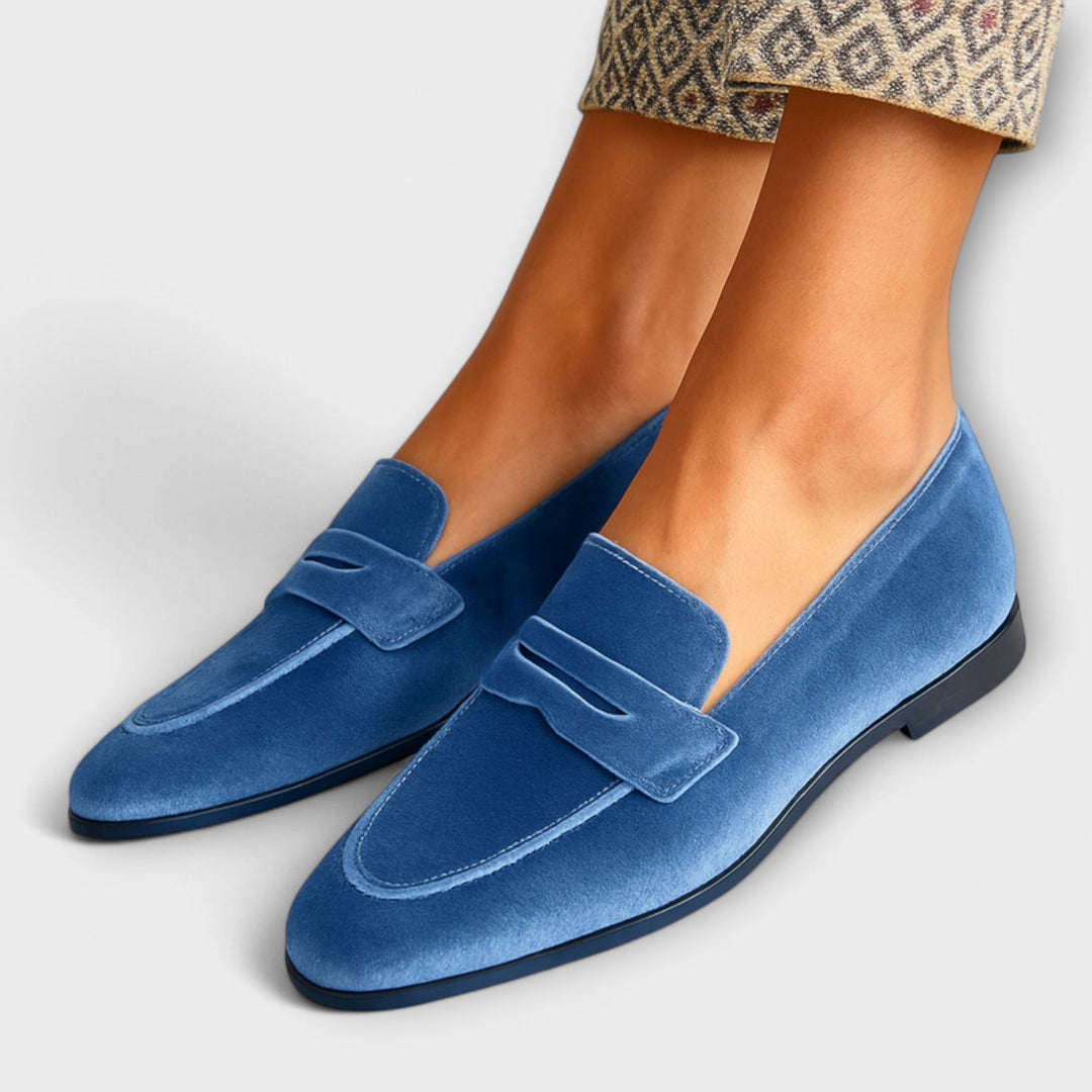 Louise - Mocasines de terciopelo suave