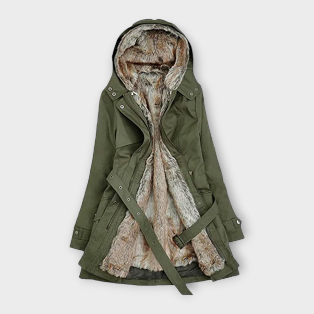Mikash - Chaqueta caliente con forro de piel