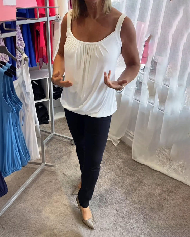 Robin™ | Top de verano sin mangas con cuello redondo