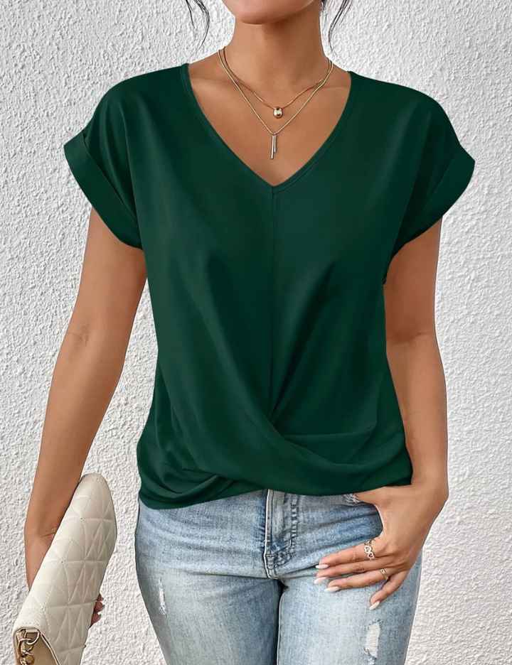 Gemma™ | Top fluido drapeado