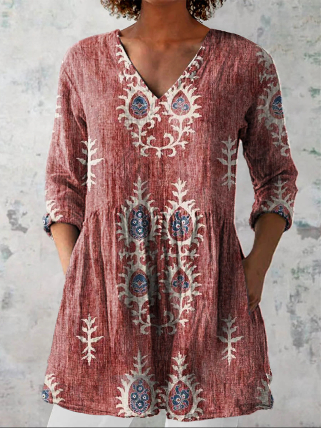 Elise | Blusa Larga con Escote en V €49,95
