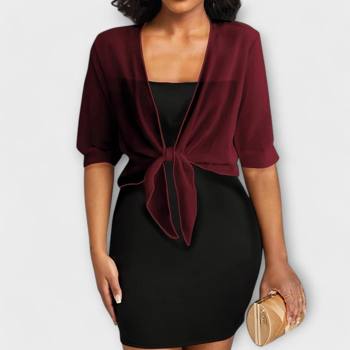 Olivia - Blusa con parte delantera abierta
