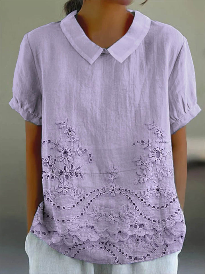 Lily™ | Camiseta bordada floral
