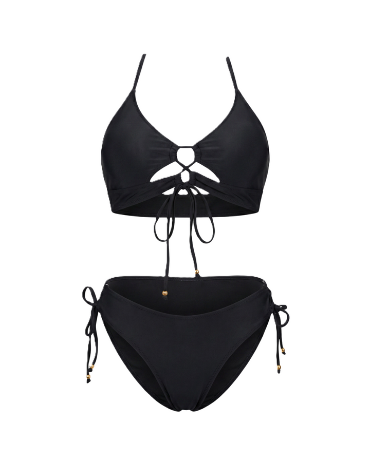 Casiana™ | Bikini con lazada frontal y estampado animal print