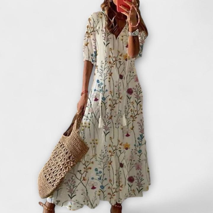 Anna – Vestido de verano bohemio femenino con silueta suelta