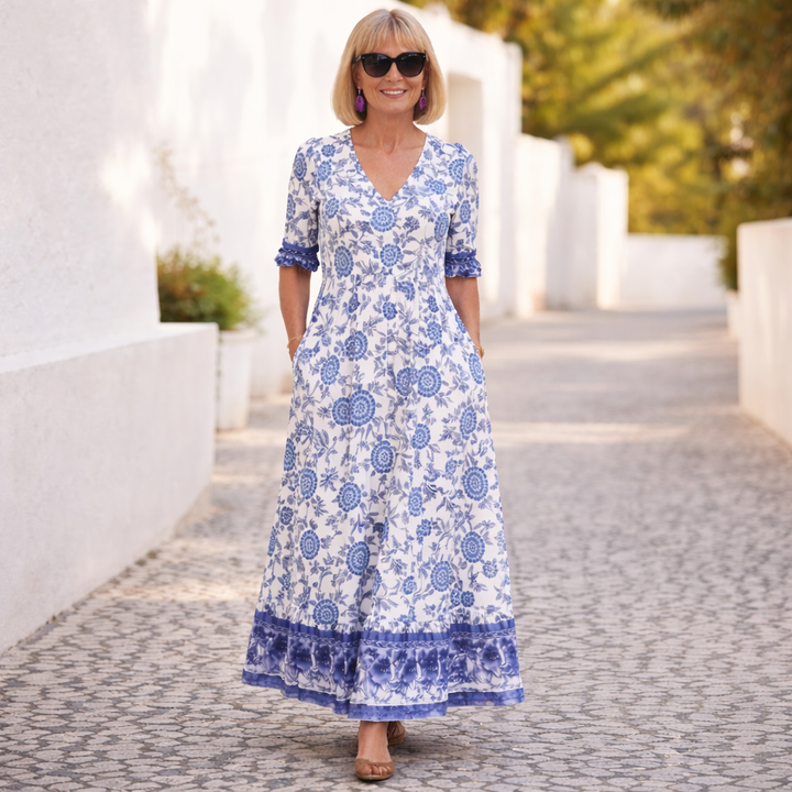 Elly | Vestido Floral Elegante con un Toque Fresco
