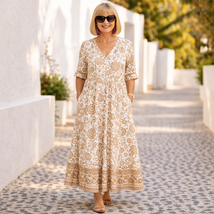 Elly | Vestido Floral Elegante con un Toque Fresco