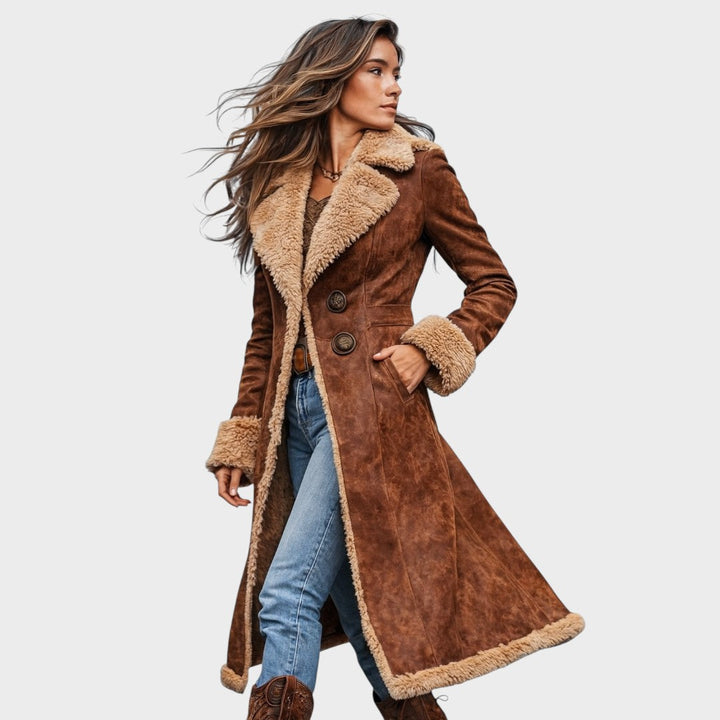Marta - Abrigo vintage suave de piel