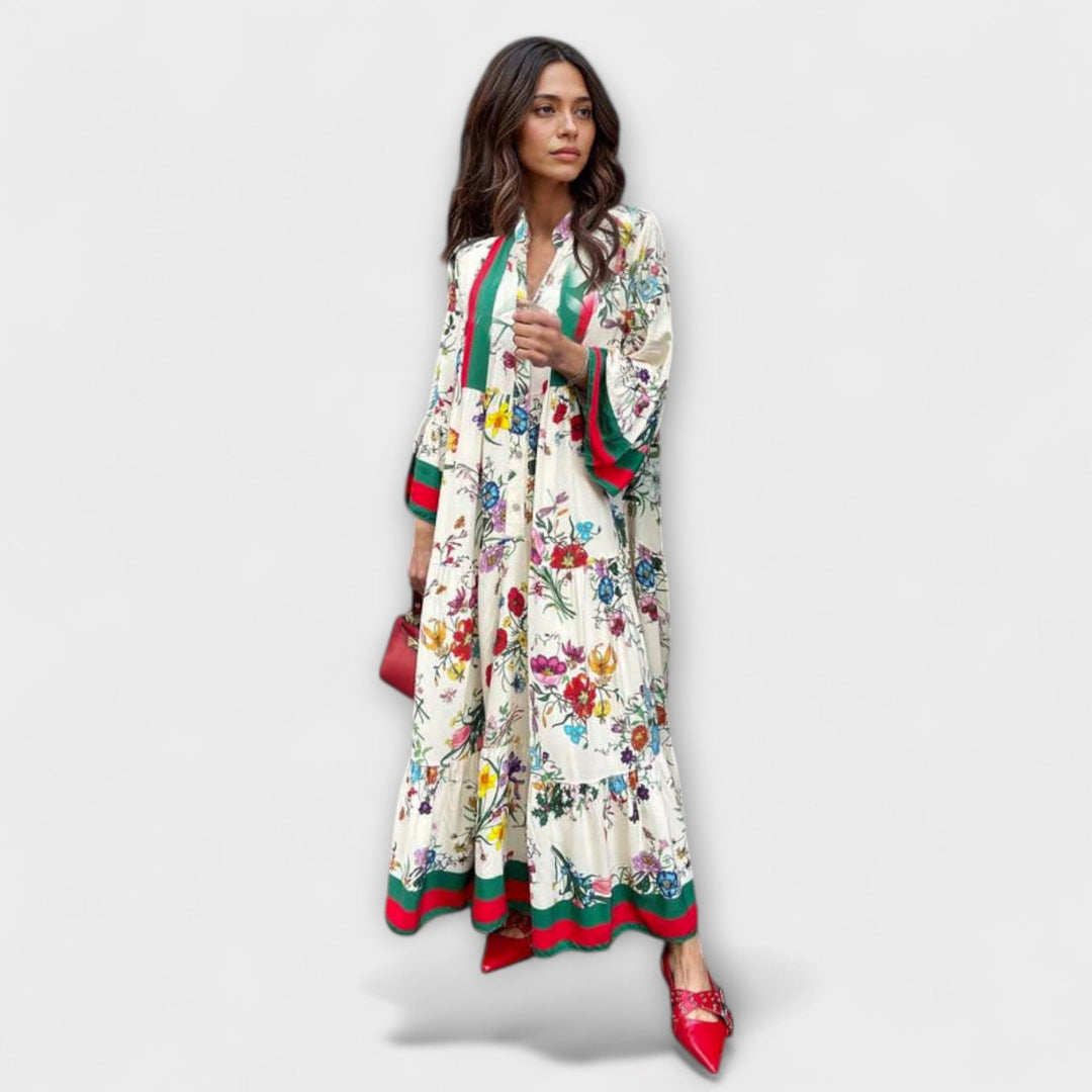 Oriana - Vestido maxi con estampado floral