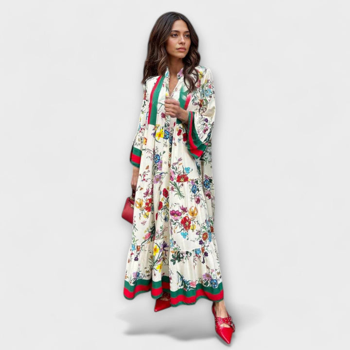Oriana - Vestido maxi con estampado floral