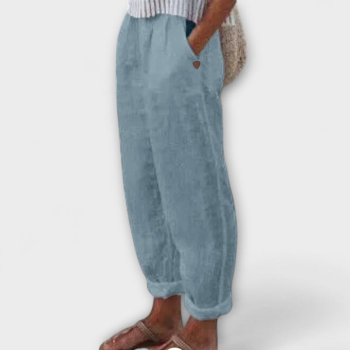 Clara - Pantalones con cinturilla suave y bolsillos laterales