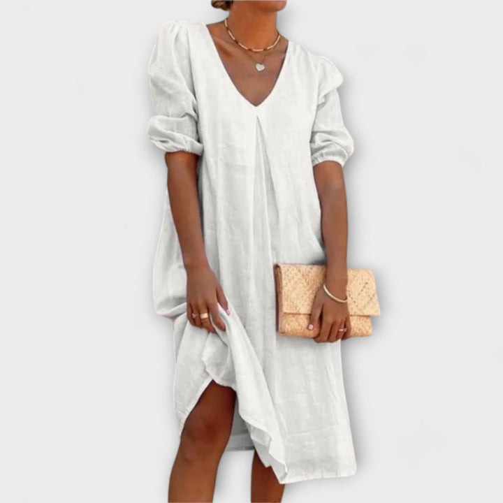 Fanny - Vestido de verano elegante con detalles de ganchillo