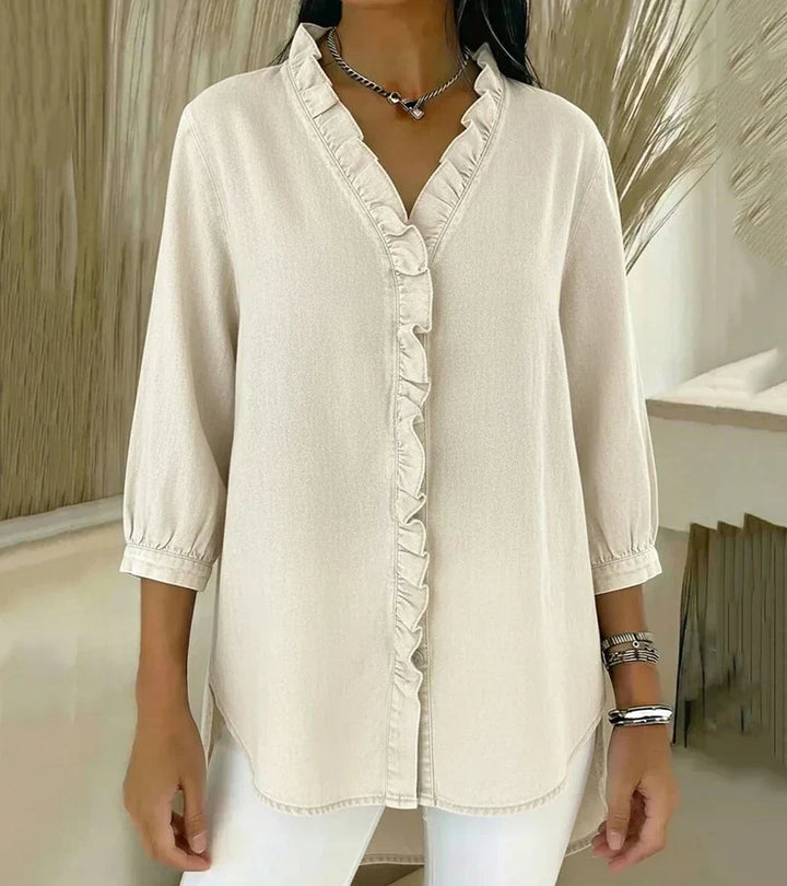 Amelia™ | Blusa de mezclilla