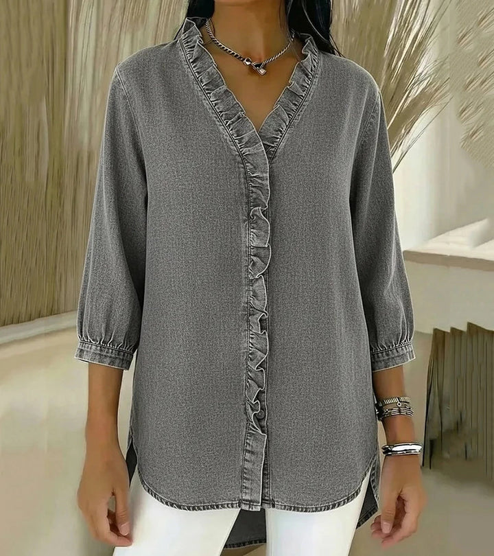 Amelia™ | Blusa de mezclilla