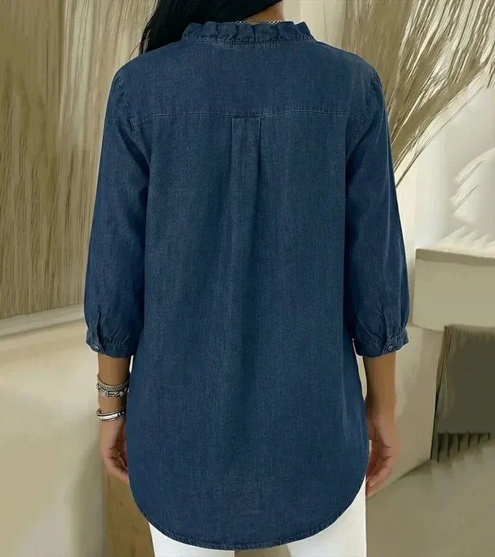 Amelia™ | Blusa de mezclilla