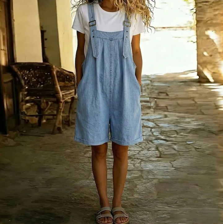 Clara™ | Pantalón corto de mezclilla azul