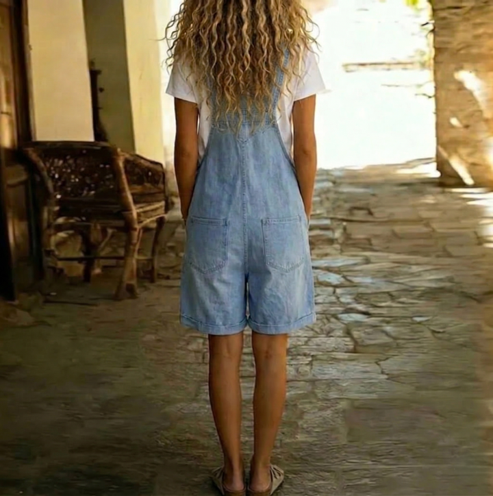 Clara™ | Pantalón corto de mezclilla azul