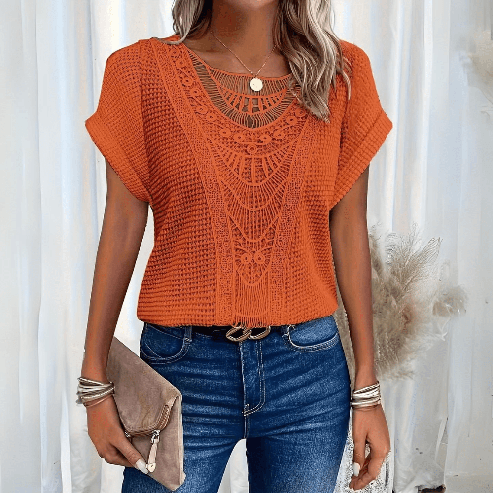 Esmie™ | Top bohemio chic calado